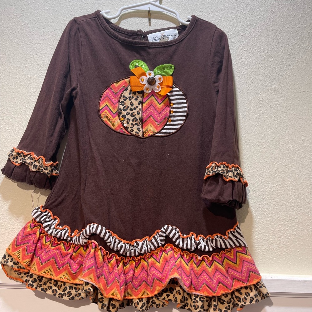 Rare Editions. Fall, Thanksgiving Pumpkin Design. Sz 6.